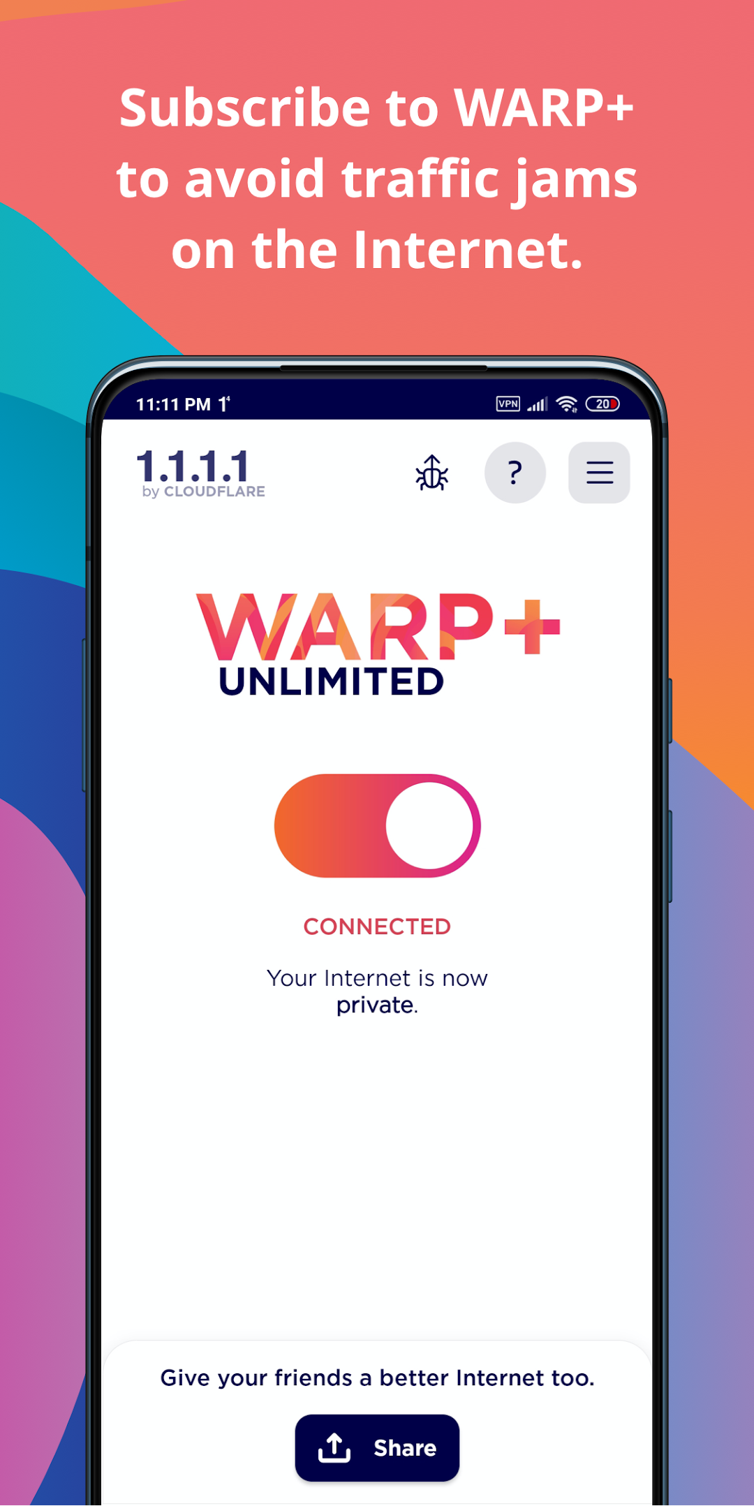 1.1.1.1 + WARP: Safer Internet — 3